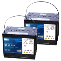 2 stuks: Sonnenschein GF12 63 Y / GF12 063 Y Deep Cycle Gel accu's (12V, 70Ah) ASO01252