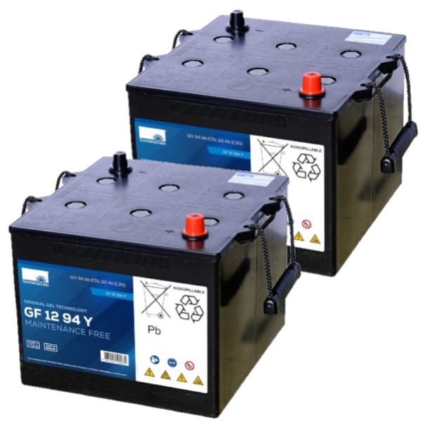 2 stuks: Sonnenschein GF12 94 Y / GF12 094 Y Deep Cycle Gel accu's (12V, 110Ah) ASO01258 - 1