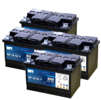 4 stuks: Sonnenschein GF12 51 Y / GF12 051 Y Deep Cycle Gel accu's (12V, 56Ah) ASO01247