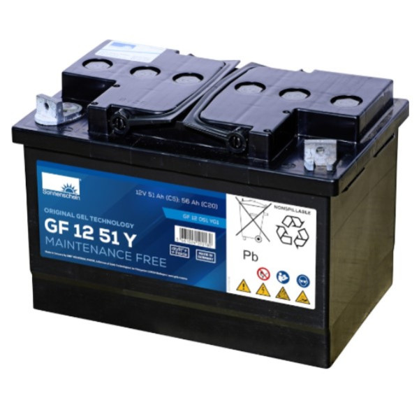 Sonnenschein GF12 51 Y / GF12 051 Y Deep Cycle Gel accu (12V, 56Ah) ASO01245 - 1