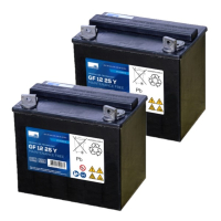 2 stuks: Sonnenschein GF12 25 Y / GF12-25Y Deep Cycle Gel accu's (12V, 28 Ah) ASO01163