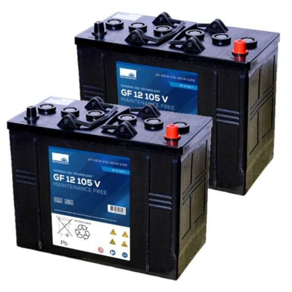 2 stuks: Sonnenschein GF 12 105 V / GF12105V Deep Cycle Gel accu's (12V, 120Ah) ASO01164 - 1