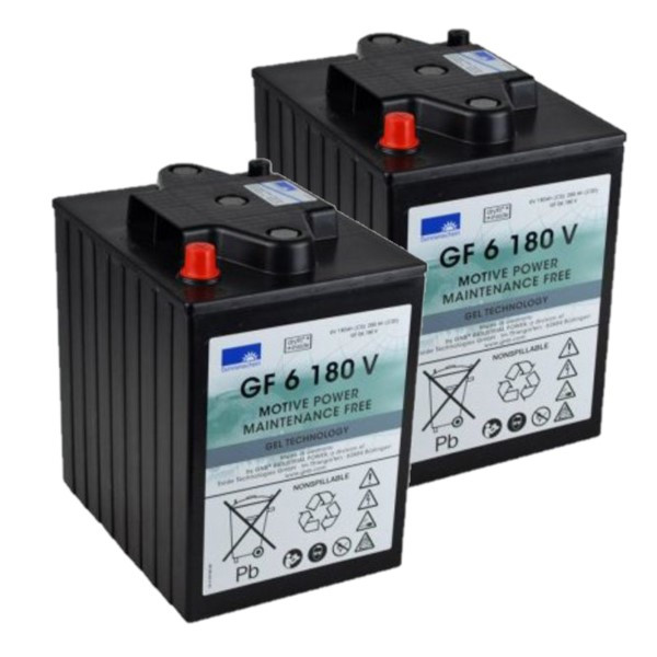 2 stuks: Sonnenschein GF 6 180 V / GF6180V Gel accu's (6V, 200 Ah) ASO01162 - 1