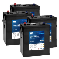 4 stuks: Sonnenschein GF6-240 V / GF6 240 V Deep Cycle Gel accu's (6V, 270 Ah) ASO01168