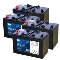 4 stuks: Sonnenschein GF 12 76 V / GF1276V Deep Cycle Gel accu's (12V, 86 Ah) ASO01166