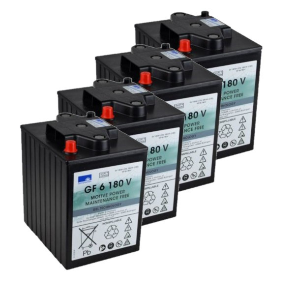 Sonneschein 4 stuks: Sonnenschein GF 6 180 V / GF6180V Gel accu's (6V, 200 Ah)  ASO01170 - 1