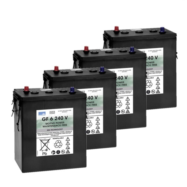4 stuks: Sonnenschein GF 6 240 V / GF6240V Gel accu's (6V, 270 Ah) ASO01168 - 1