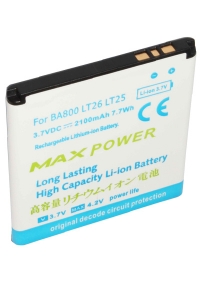 SonyEricsson BA800 / SP50KERA10 accu (2100 mAh, 123accu huismerk)  ASO00088