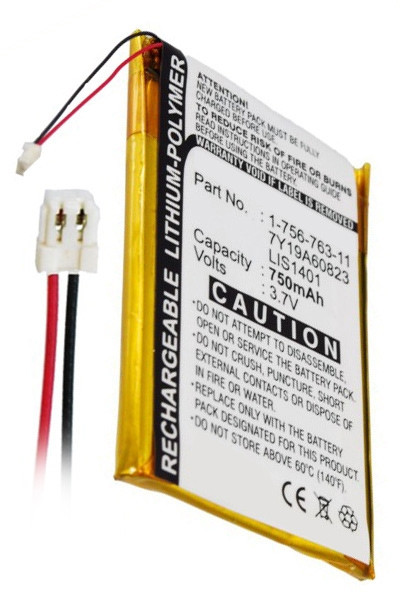 Sony 1-756-763-11 / LIS1401 / 7Y19A60823 accu (750 mAh, 123accu huismerk)  ASO00237 - 1