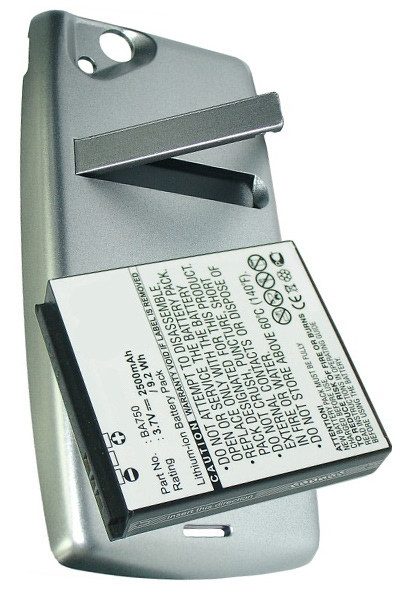 Sony BA750 accu zilver (2500 mAh, 123accu huismerk)  ASO00779 - 1
