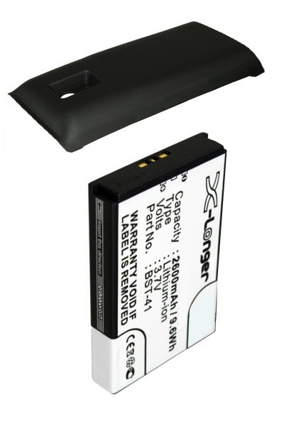 Sony Ericsson BST-41 accu zwart (3.11 V, 2600 mAh, 123accu huismerk)  ASO00693 - 1