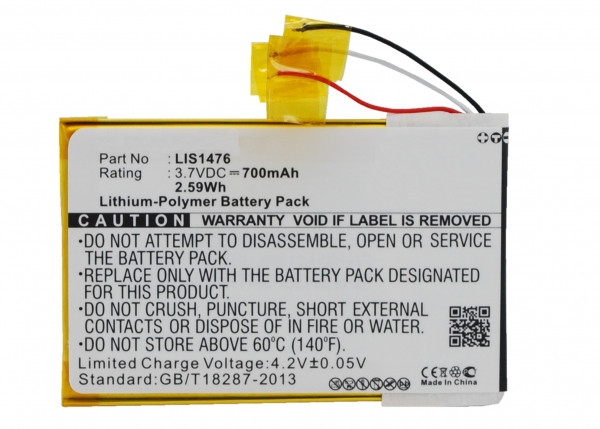Sony LIS1476 / 1-853-104-11 / LIS1476MHPPC(SY6) accu (700 mAh, 123accu huismerk)  ASO00494 - 1