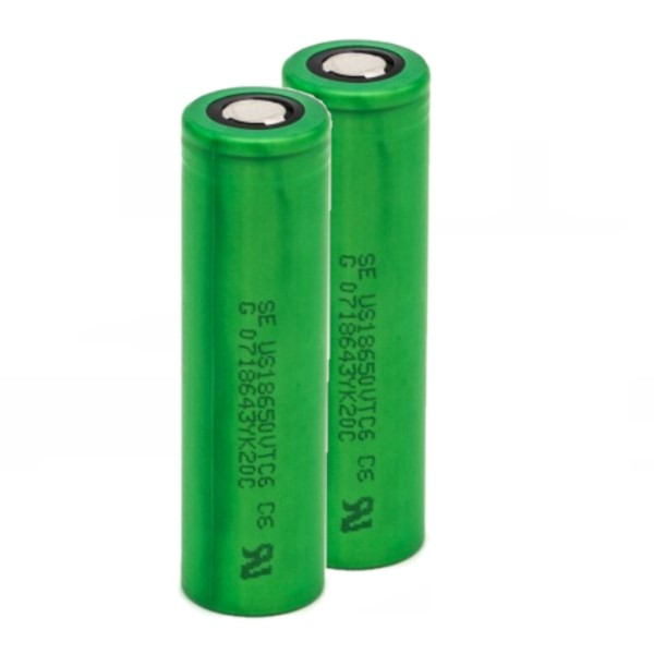 Sony Murata VTC6 / 18650 / US18650VTC6 Li-ion batterij (2 stuks, 3.7V, 3120 mAh, 20A)  ASO01011 - 1