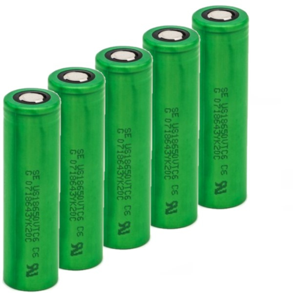 Sony Murata VTC6 / 18650 / US18650VTC6 Li-ion batterij (5 stuks, 3.7 V, 3120 mAh, 20A) ASO01135 - 1