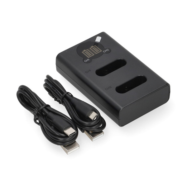 Sony NP-BX1 USB-C double slot oplader (4.2A, 0.7A, 123accu huismerk) ASO01211 - 1