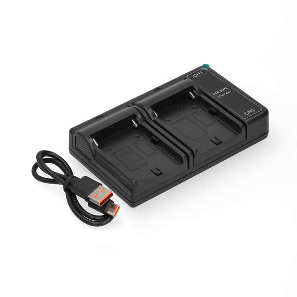 Sony NP-F550 / NP-F750 / NP-F970 USB-C double slot oplader (123accu huismerk) ASO01212 - 1