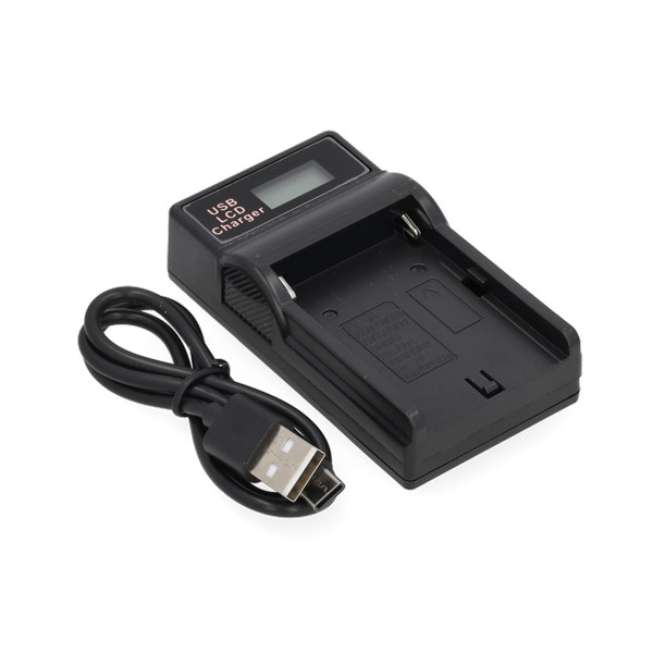 Sony NP-F550 / NP-F750 / NP-F970 USB-C single slot oplader (123accu huismerk) ASO01201 - 1