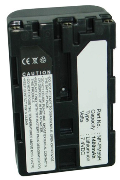 Sony NP-FM55H accu (7.4 V, 1400 mAh, 123accu huismerk) ASO00067 - 1