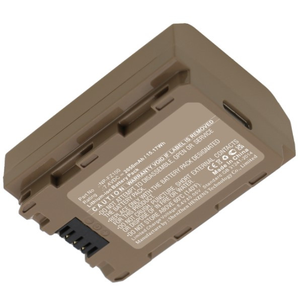 Sony NP-FZ100 accu met USB-C aansluiting (7.4 V, 2050 mAh, 123accu huismerk)  ASO01103 - 1