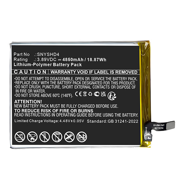 Sony SNYSHD4 accu (3.89 V, 4850 mAh, 123accu huismerk) ASO01221 - 1