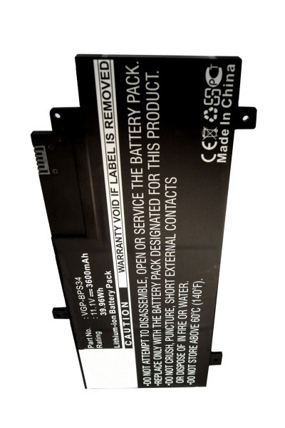 Sony VGP-BPS34 accu (11.1 V, 3600 mAh, 123accu huismerk)  ASO00355 - 1