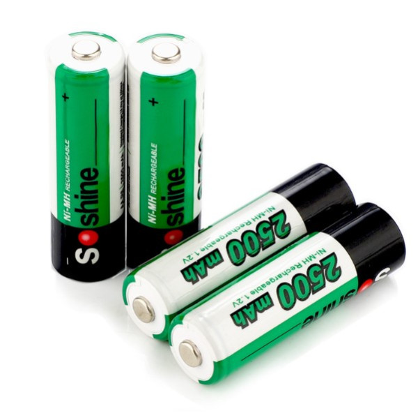 Soshine Oplaadbare AA / HR06 Ni-Mh Batterijen (4 stuks, 2500 mAh)  ASO00008 - 1
