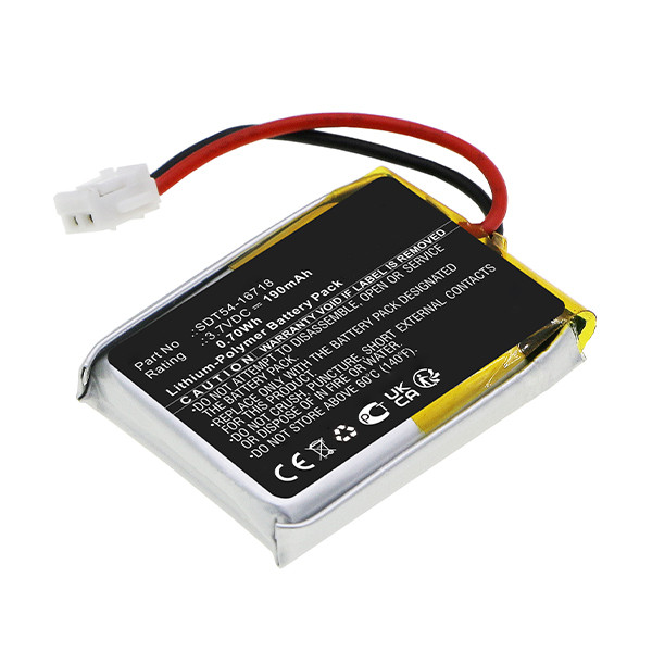 SportDog SDT54-16718 / DESAY 552025 accu (3.7 V, 190 mAh, 123accu huismerk) ASP00224 - 1