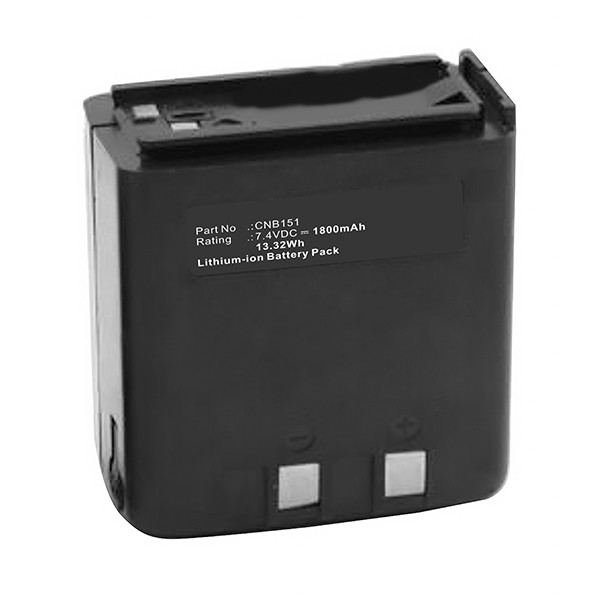 Standard Horizon CNB151 / CNB152 / CNB153 accu (7.4 V, 1800 mAh, 123accu huismerk)  AST00111 - 1