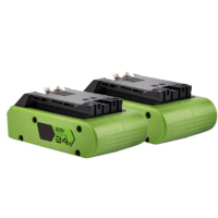 Starterkit: 2x GreenWorks G24B2 / 24V Max accu's (24 V, 2.0 Ah, 123accu huismerk)  AGR00186