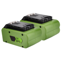 Starterkit: 2x GreenWorks G24B4 / 24V Max accu's (24 V, 4.0 Ah, 123accu huismerk)  AGR00189