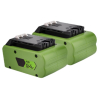 Starterkit: 2x GreenWorks G24B4 / 24V Max accu's (24 V, 4.0 Ah, 123accu huismerk)