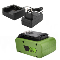 Starterkit: GreenWorks G24B4 / 24V Max accu + lader (24 V, 4.0 Ah, 123accu huismerk)  AGR00171