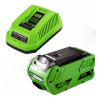 Starterkit: GreenWorks G40B4 / G-MAX 40V accu + lader (40 V, 3.0 Ah, 123accu huismerk) AGR00181 - 1