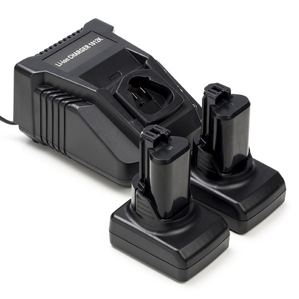 Starterset: 2x Bosch GBA 12V accu's + Lader (12 V, 3.0 Ah, 123accu huismerk)  ABO00538 - 1