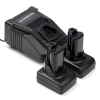 Starterset: 2x Bosch GBA 12V accu's + Lader (12 V, 3.0 Ah, 123accu huismerk) ABO00538 - 1