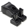 Starterset: 2x Bosch GBA 12V accu's + Lader (12 V, 4.0 Ah, 123accu huismerk)