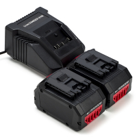 Starterset: 2x Bosch ProCORE 18 V accu's + lader (18 V, 8.0 Ah, 123accu huismerk)  ABO00478