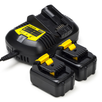 Starterset: 2x DeWalt DCB126-XJ / 12V XR accu's + lader (12 V, 4.0 Ah, 123accu huismerk)  ADE01232