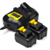 Starterset: 2x DeWalt DCB126-XJ / 12V XR accu's + lader (12 V, 4.0 Ah, 123accu huismerk) ADE01232 - 1