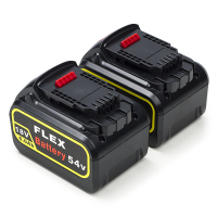 Starterset: 2x DeWalt DCB546-XJ / XR FlexVolt accu's (18V / 54V, 6.0Ah, 123accu huismerk)  ADE01203