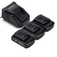 Starterset: 3x Bosch GBA 18V / 1600Z00036 accu's + lader (18 V, 2.0 Ah, 123accu huismerk) ABO00441