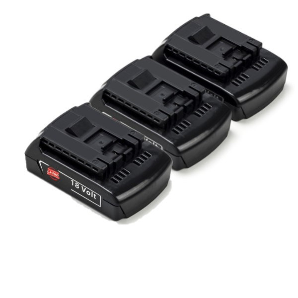 Starterset: 3x Bosch GBA 18V / 1600Z00036 accu's (18 V, 2.0 Ah, 123accu huismerk) ABO00443 - 1