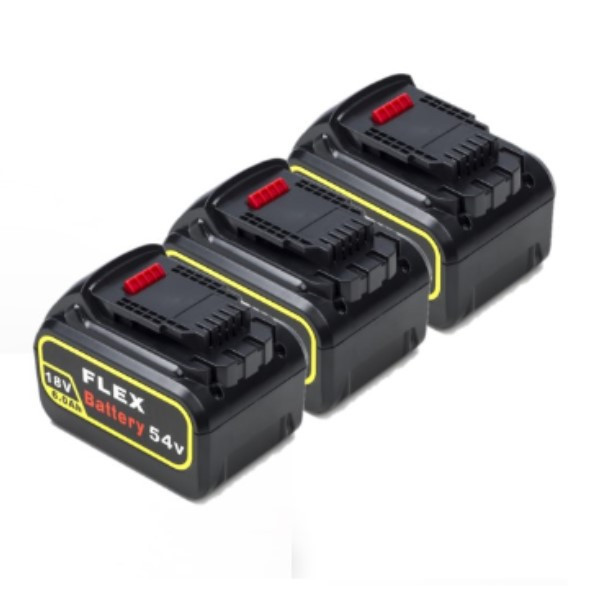 Starterset: 3x DeWalt DCB546-XJ / XR FlexVolt accu's (18V / 54V, 6.0Ah, 123accu huismerk)  ADE01272 - 1