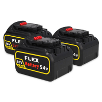 Starterset: 3x DeWalt DCB546-XJ / XR FlexVolt accu's (18V / 54V, 6.0Ah, 123accu huismerk) ADE01272