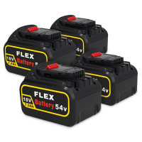 Starterset: 4x DeWalt DCB546-XJ / XR FlexVolt accu's (18V / 54V, 7.5 Ah, 123accu huismerk) ADE01276