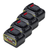 Starterset: 4x DeWalt DCB547-XJ / XR FlexVolt accu's (18V / 54V, 9.0Ah, 123accu huismerk)