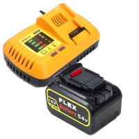 Starterset: DeWalt DCB547-XJ / XR FlexVolt accu + lader (18V / 54V, 9.0Ah, 123accu huismerk)  ADE01286