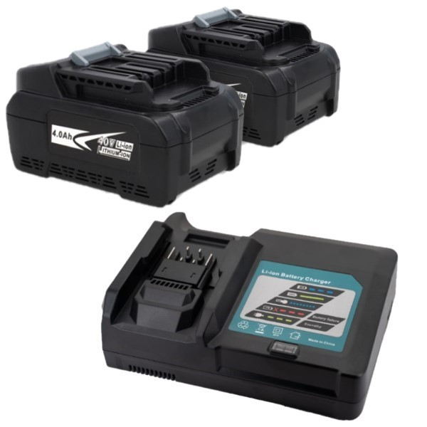Startset: 2 stuks Makita BL4040 XGT / 40V Max / 191B26-6 accu's + oplader (40 V, 4.0 Ah, 123accu huismerk) AMA00888 - 1