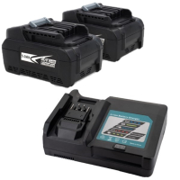 Startset: 2 stuks Makita BL4050F XGT / 40V Max / 191L47-8 accu's + oplader (40 V, 5.0 Ah, 123accu huismerk) AMA00891