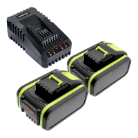 Startset: 2 stuks Worx PowerShare WA3553 / 20V Max accu's + oplader (20 V, 4.0 Ah, 123accu huismerk) AWO00141